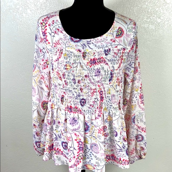 NWT [ROSE+OLIVE] Floral Pheasant Top - Picture 2 of 9